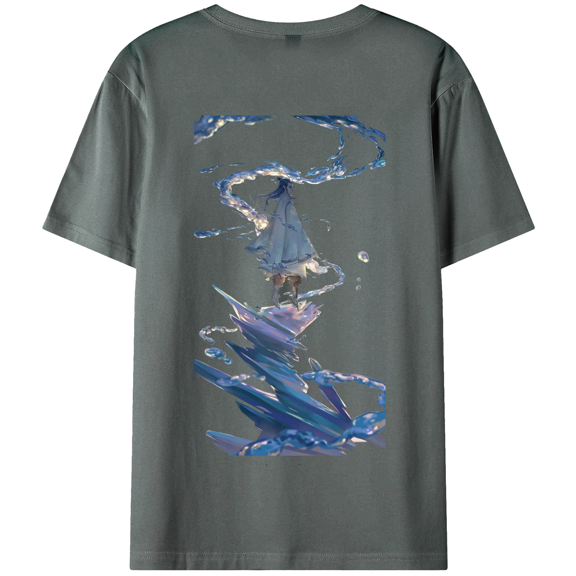 （画像用） Ne Zha 2 ナタ 魔童の大暴れ 綿100％半袖Tシャツ（背面プリント）